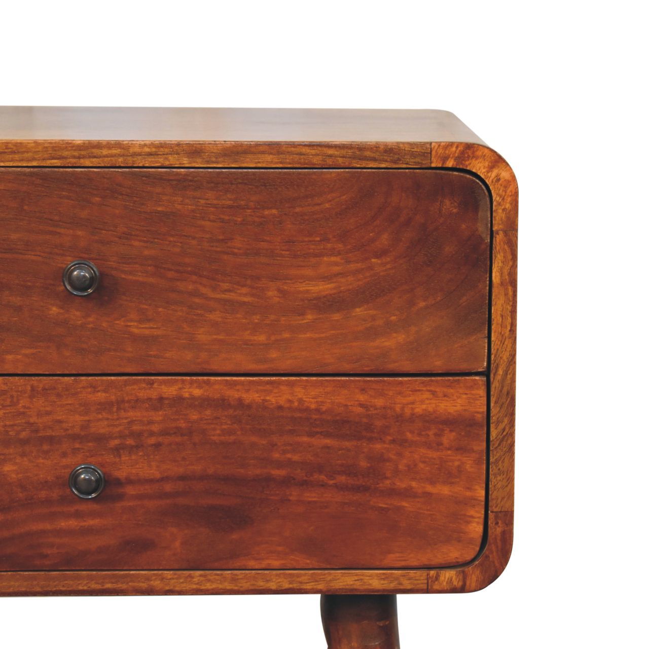 2-Drawer Solid Wood Nightstand - Image 4