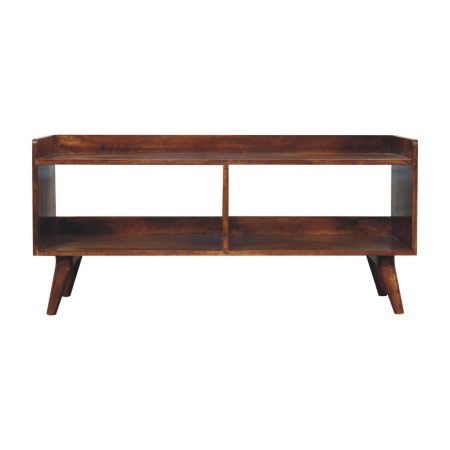 Solid Wood Console with Display Shelf