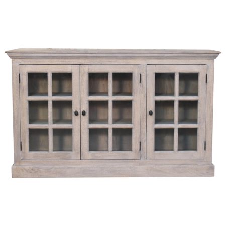Aged Solid Wood Display Storage Unit