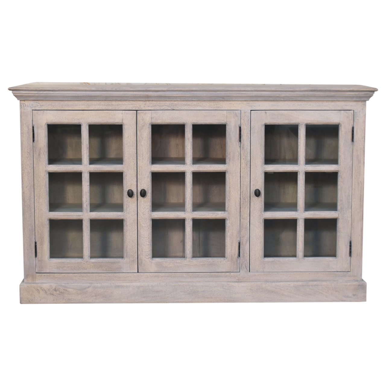 Aged Solid Wood Display Storage Unit