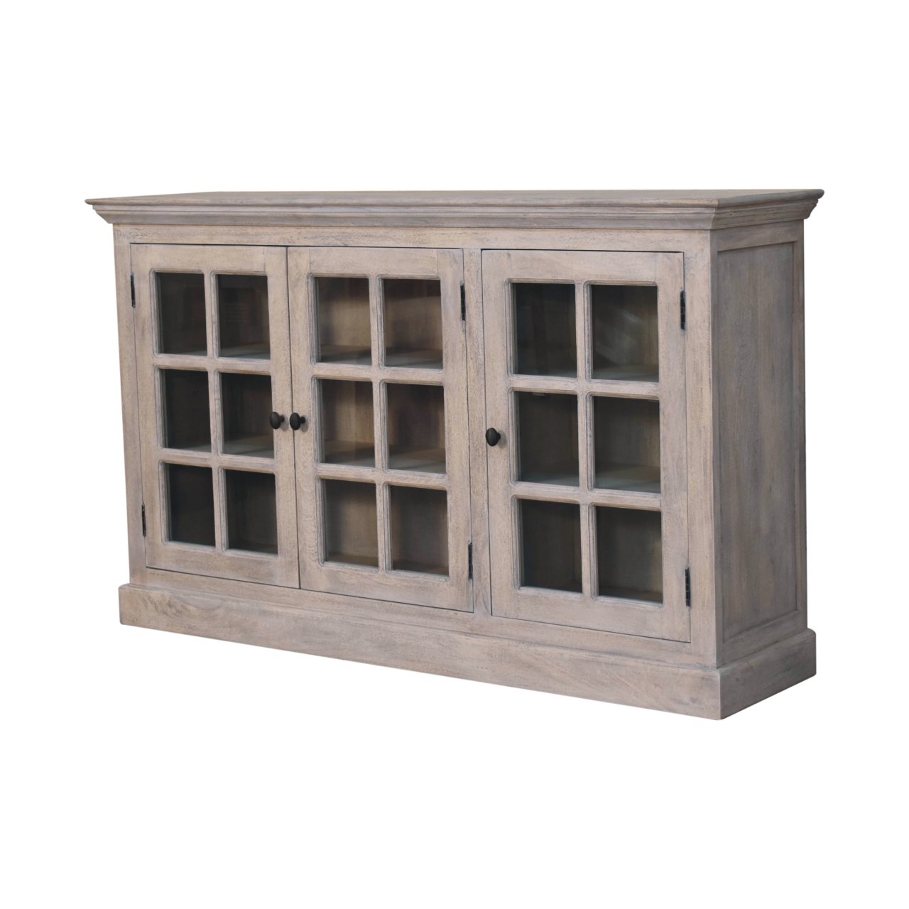 Aged Solid Wood Display Storage Unit - Image 2