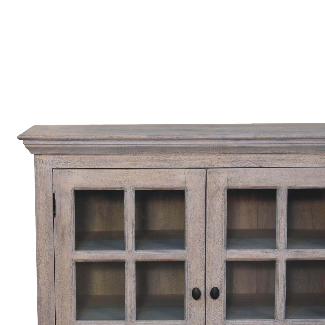 Aged Solid Wood Display Storage Unit - Image 4