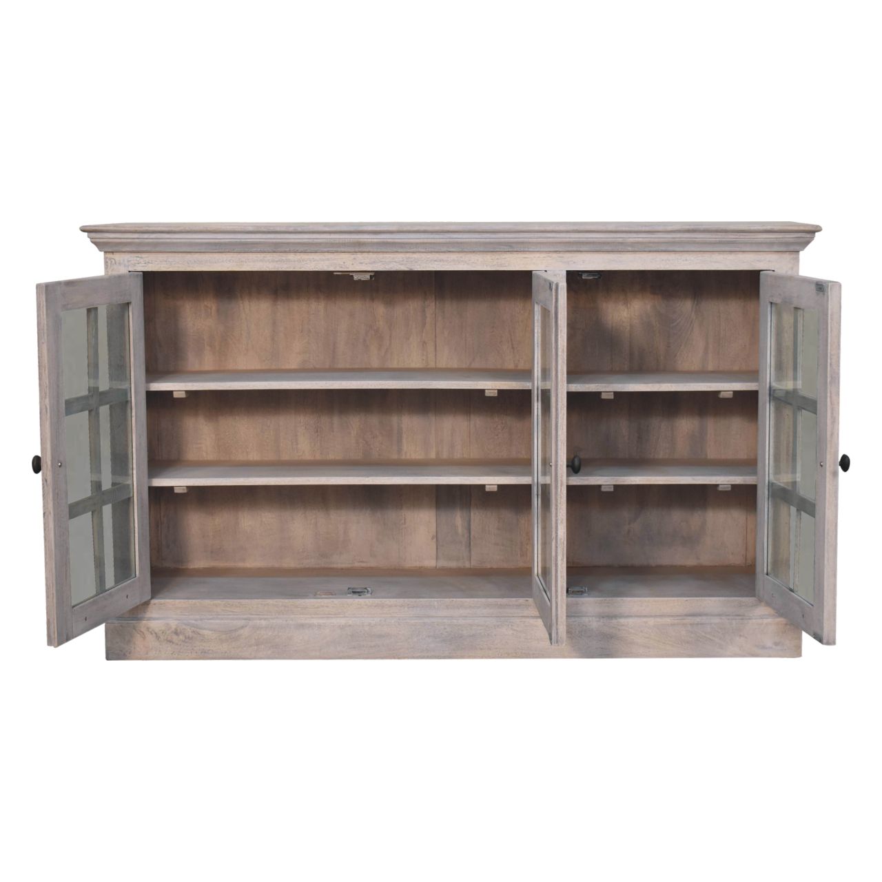 Aged Solid Wood Display Storage Unit - Image 5