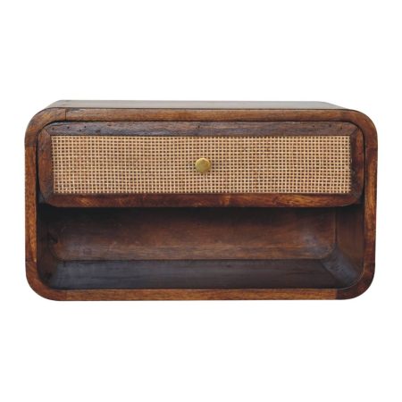 Solid Wood Wall-Mounted Nightstand