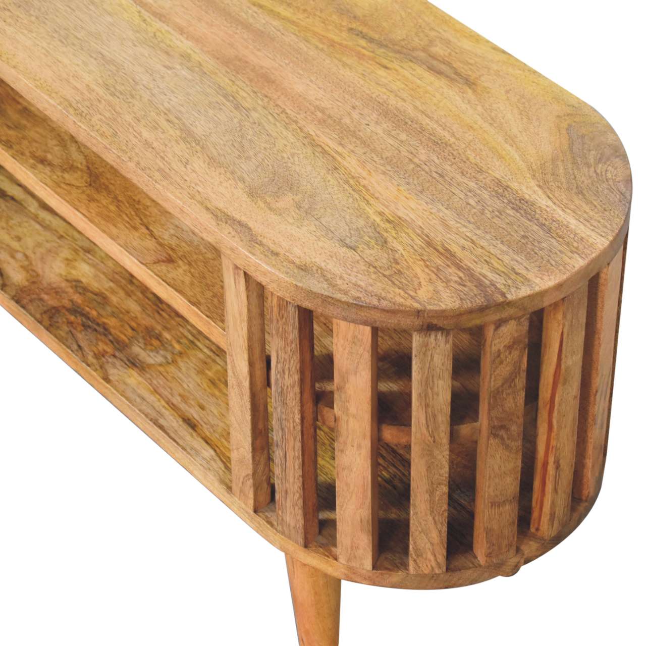 Oak-Finish Solid Wood Japanese-Inspired TV Stand - Image 6