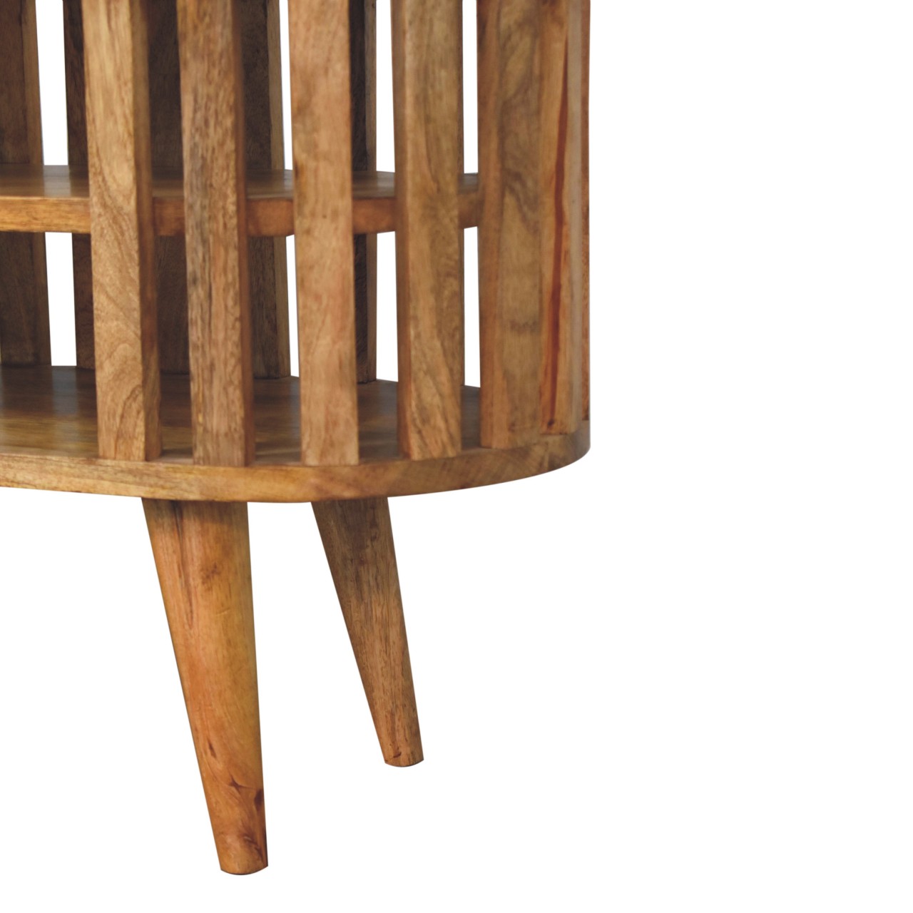 Oak-Finish Solid Wood Japanese-Inspired TV Stand - Image 7