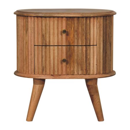 Soba Oak-ish Two-Drawer Nightstand