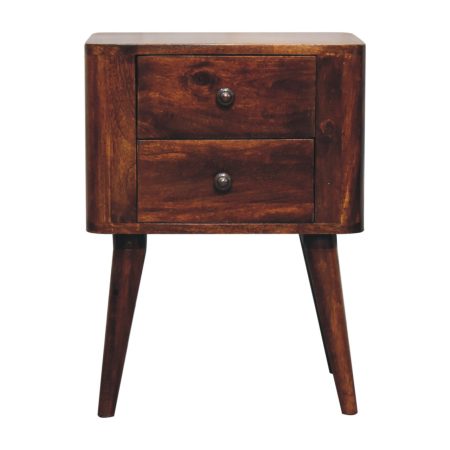 Bera Chestnut Two-Drawer Bedside