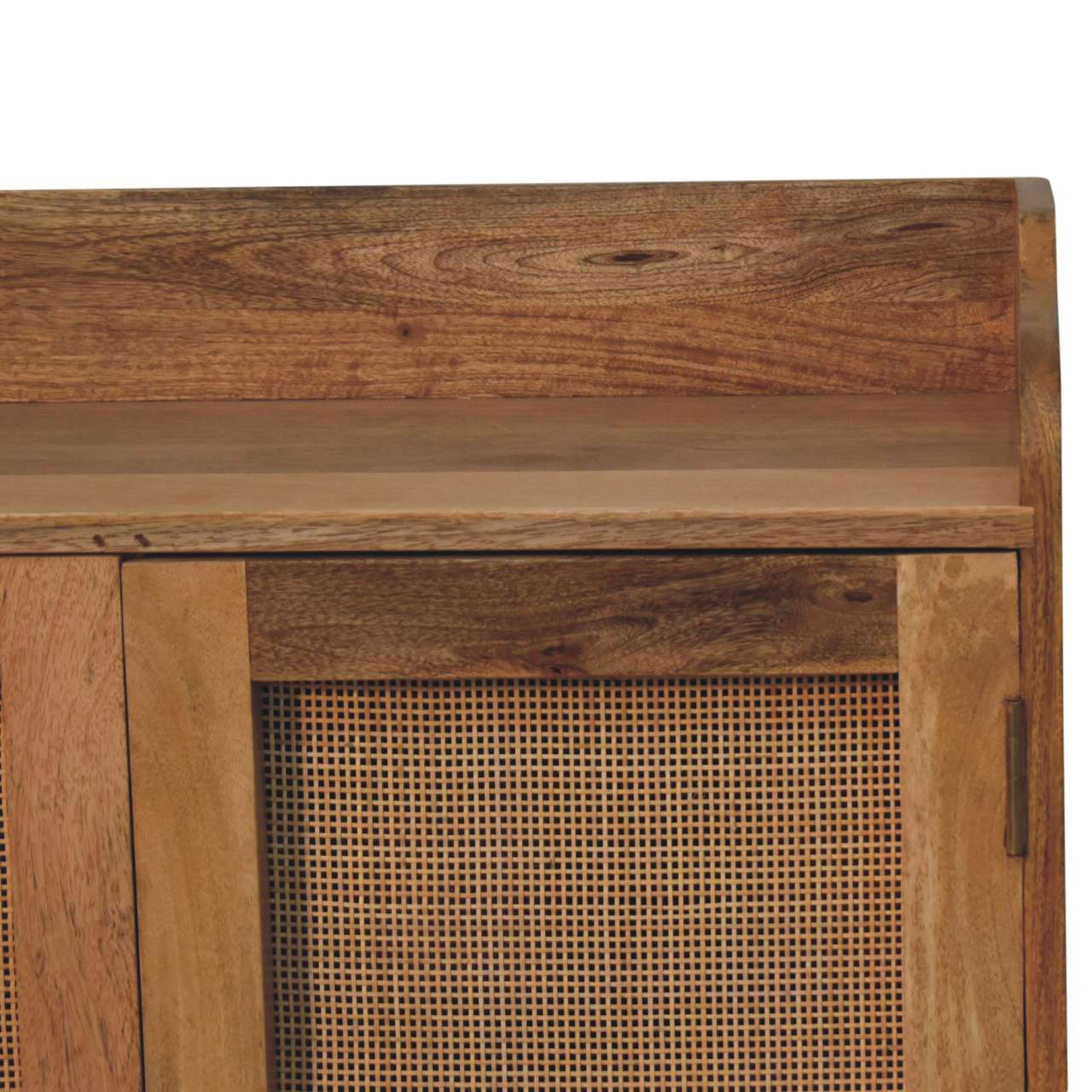 Rattan Solid Wood Storage in Oak Finish - Image 5