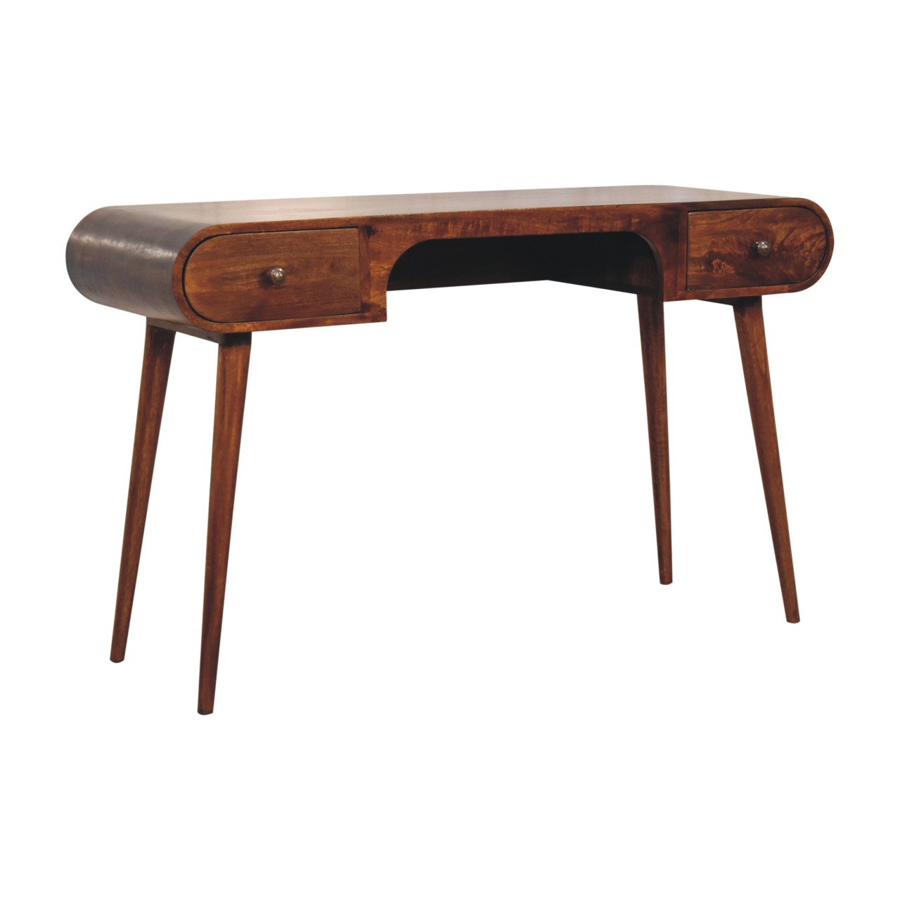 Chestnut Solid Wood Mid-Century Desk - Image 3