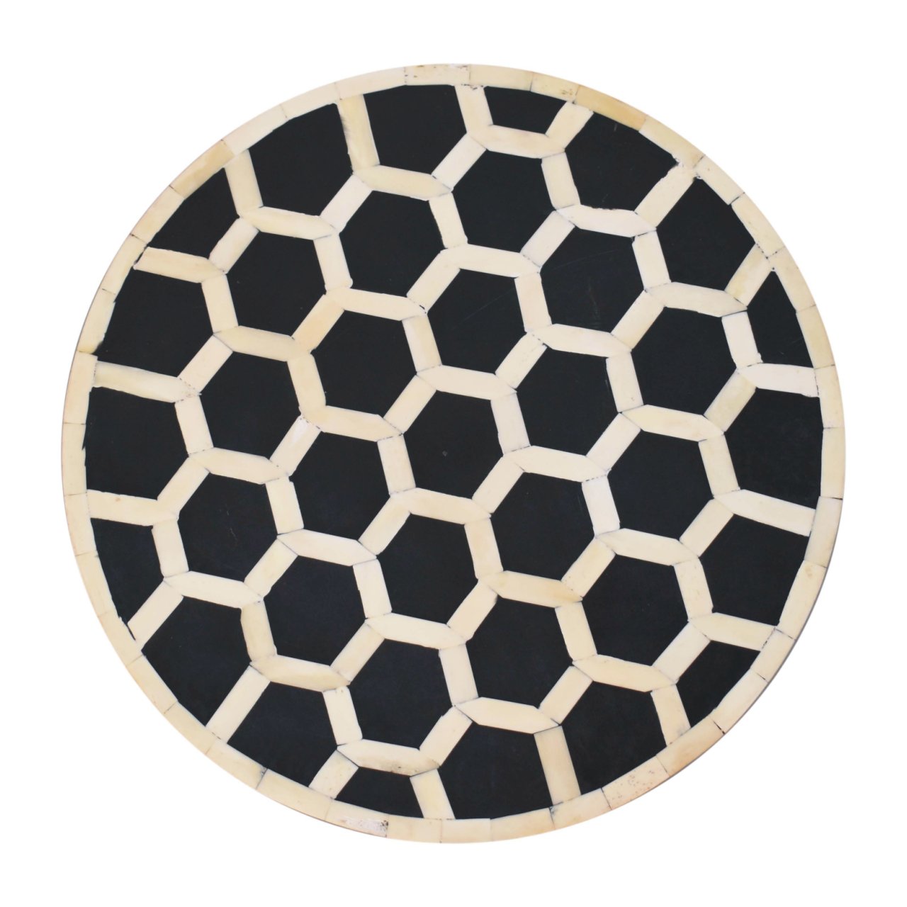 Honey Caramel Bone Inlay Tripod Stool - Image 5