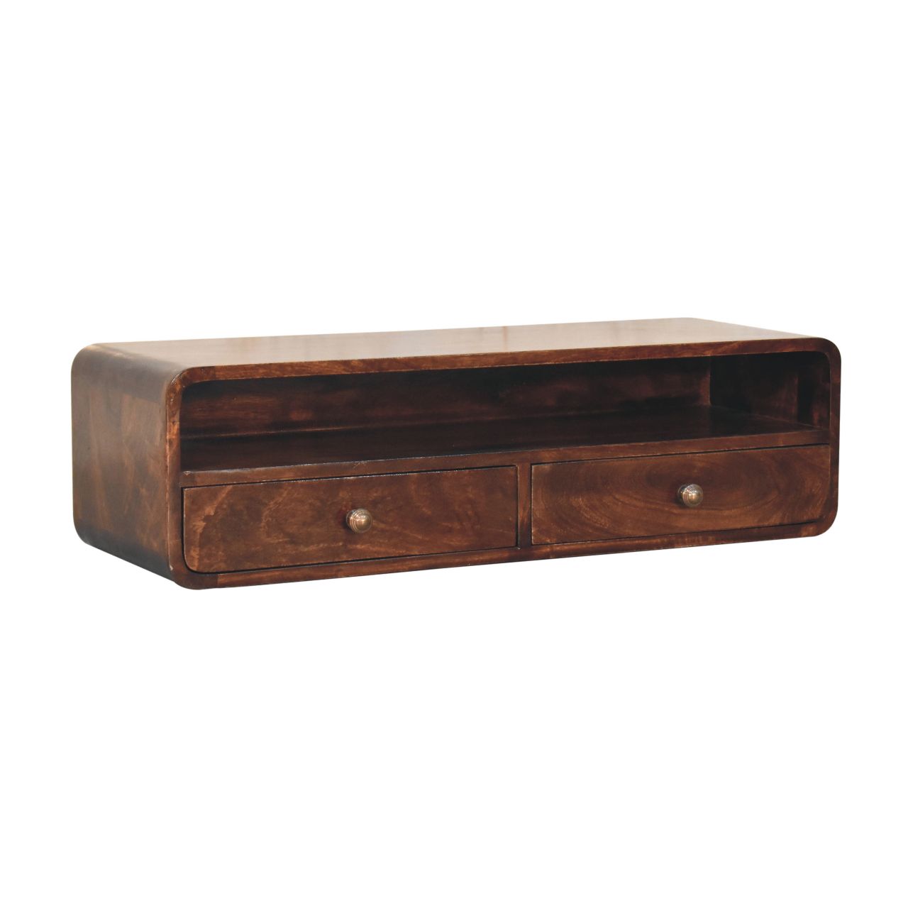 Floating Walnut Console Table - Image 2