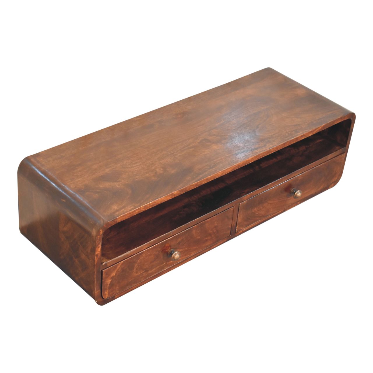 Floating Walnut Console Table - Image 4