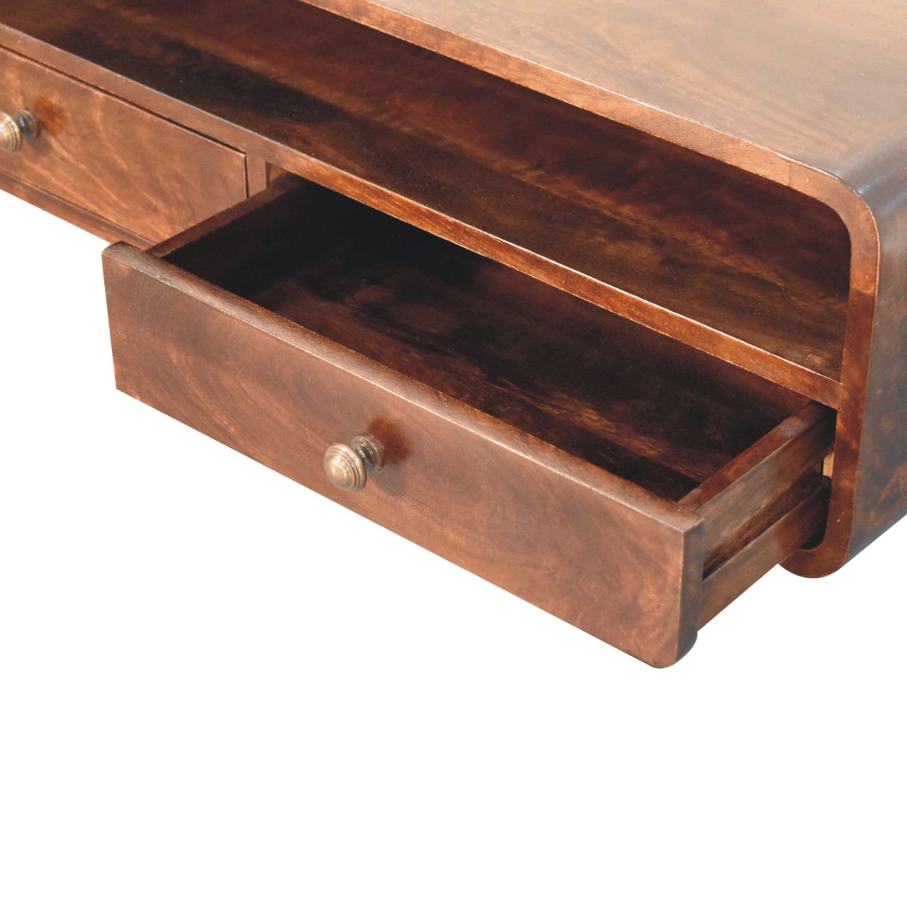 Floating Walnut Console Table - Image 5