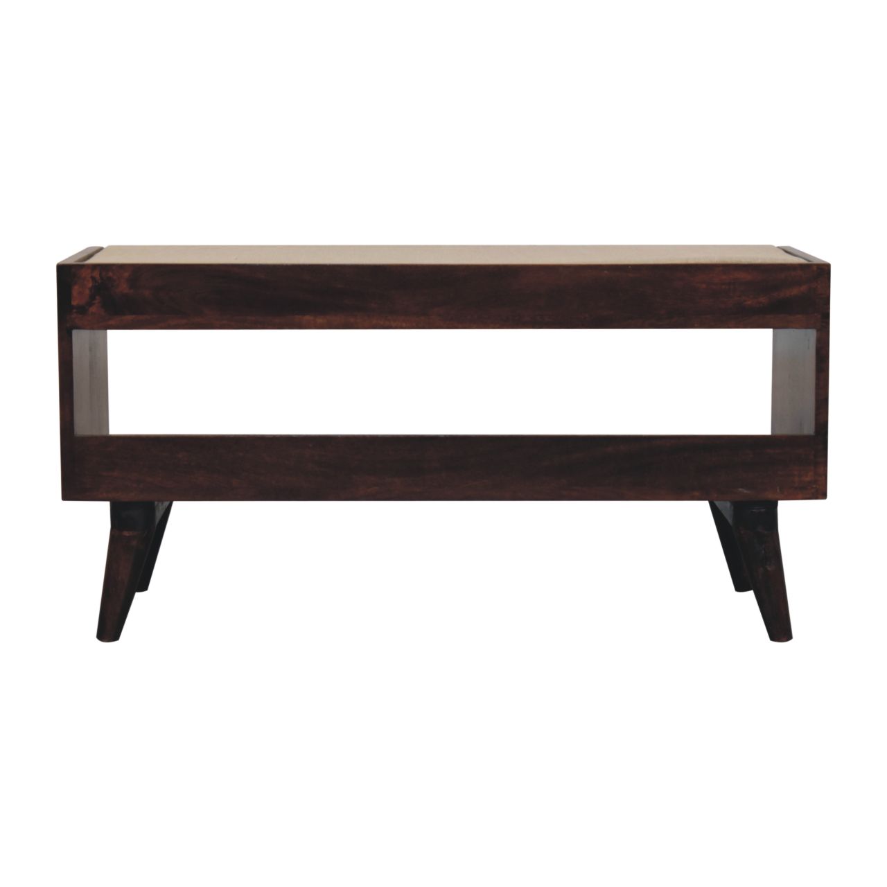 California Walnut Mud Linen Bench - Image 7