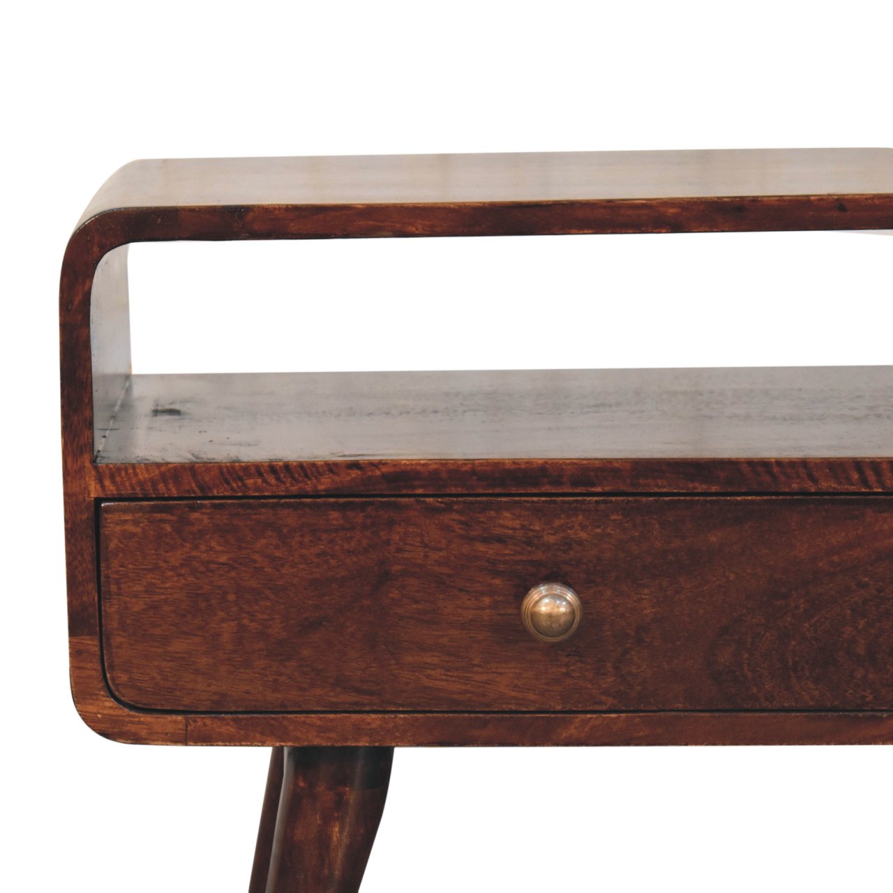 Curved California Walnut Media Unit - Image 4