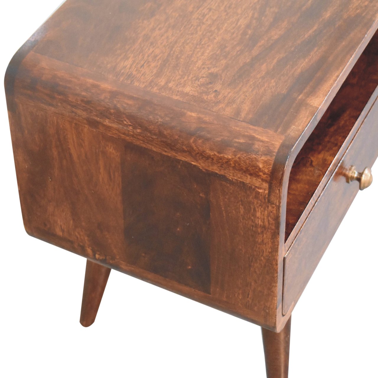 Curved California Walnut Media Unit - Image 5