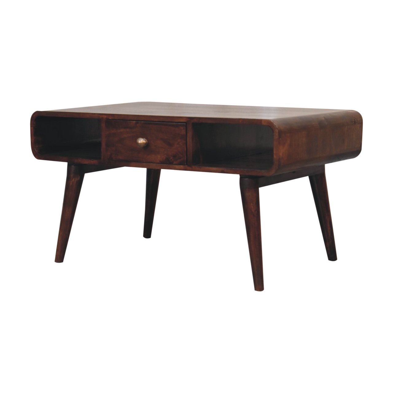 Curved California Walnut Coffee Table - Image 3