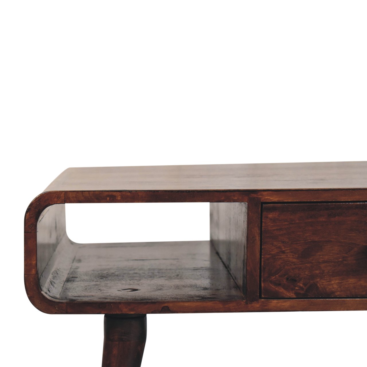 Curved California Walnut Coffee Table - Image 4