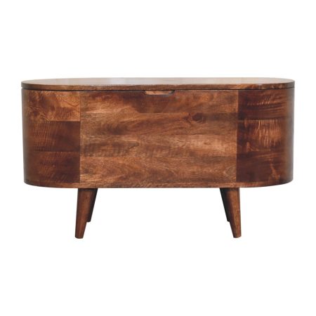 Honey Caramel Rounded Blanket Box