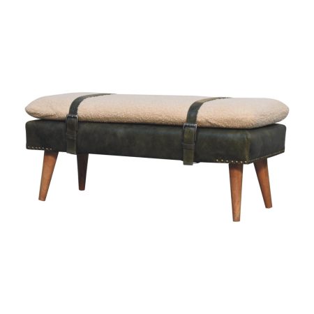 Solid Wood Upholstered Seating Bench