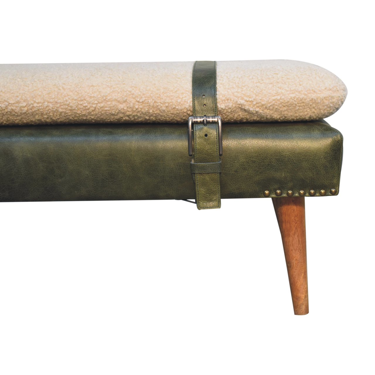 Solid Wood Upholstered Seating Bench - Image 3