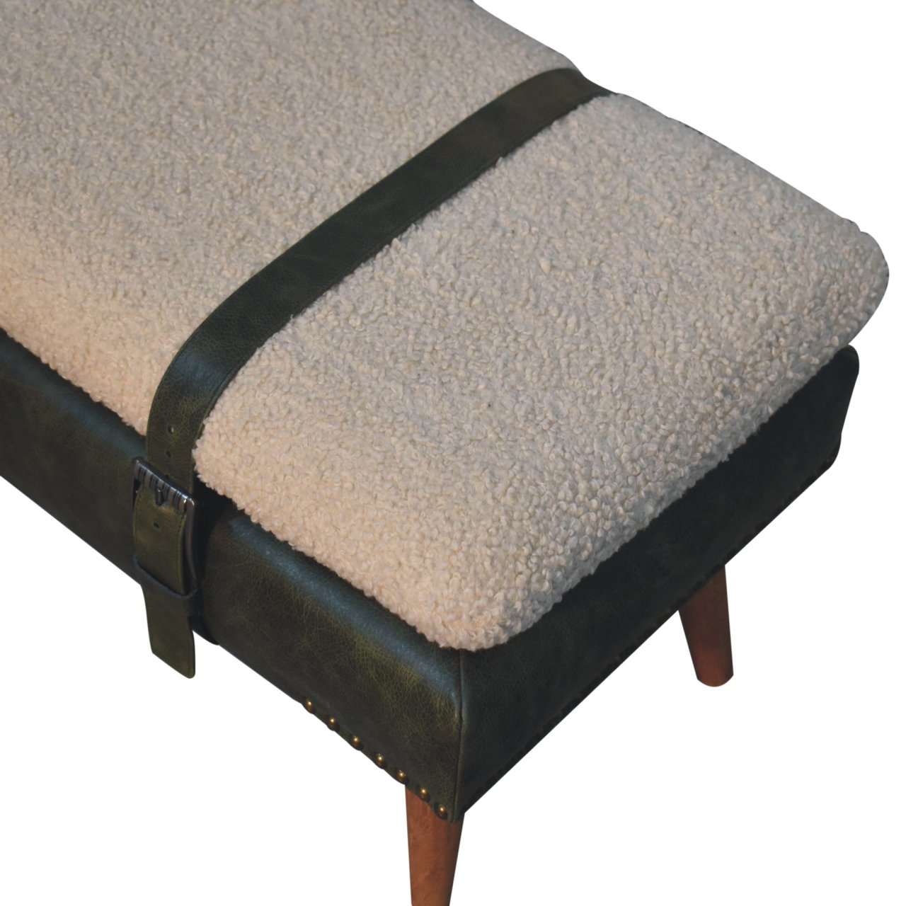 Solid Wood Upholstered Seating Bench - Image 4