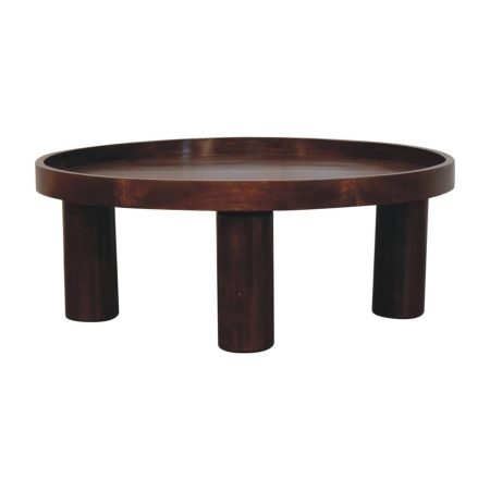Crescent Chestnut Round Coffee Table