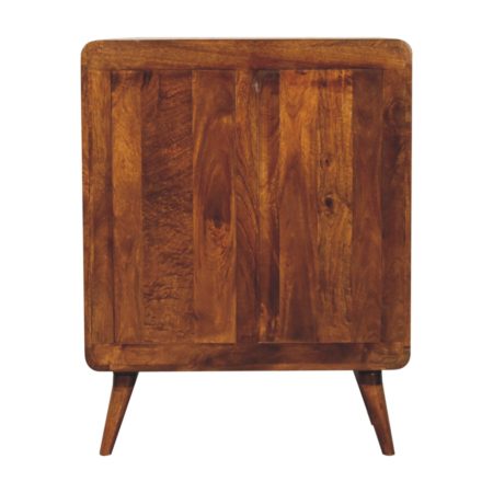 Curved Nordic Charm Chestnut Cabinet