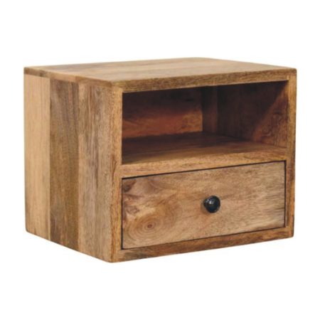 Solis Oak-ish Floating One-Drawer Nightstand