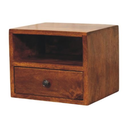 Solis Chestnut Floating One-Drawer Nightstand