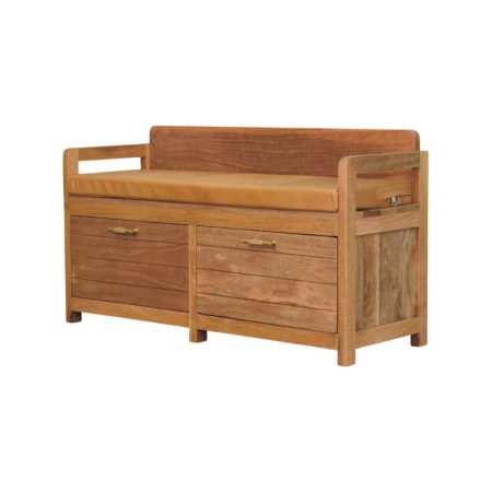 Oxford Oak-ish Two-Drawer Storage Bench