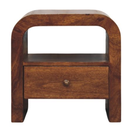 Darcy Chestnut Nightstand with Open Shelf