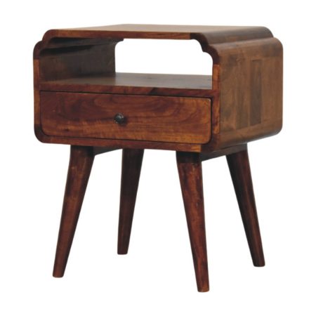 Newton Chestnut Nightstand with Shelf