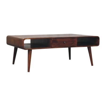 Avora Chestnut Coffee Table with Drawers