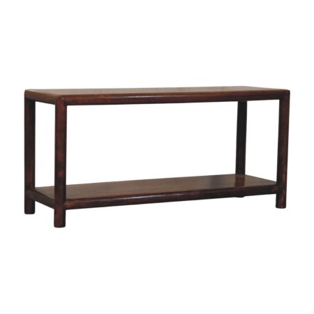 Regency Chestnut Console Table with Shelf