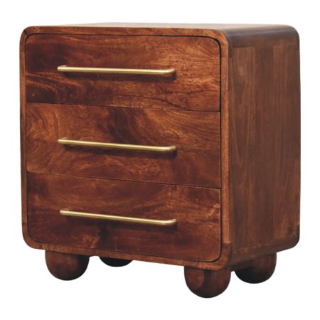 Rounded 3-Drawer Chest