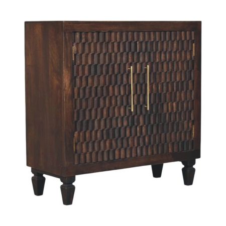 Vesta Velvet Mocha Textured Cabinet