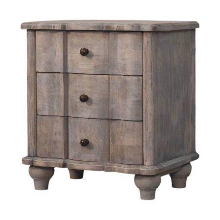 Beaumont Curved Acid Wash Nightstand