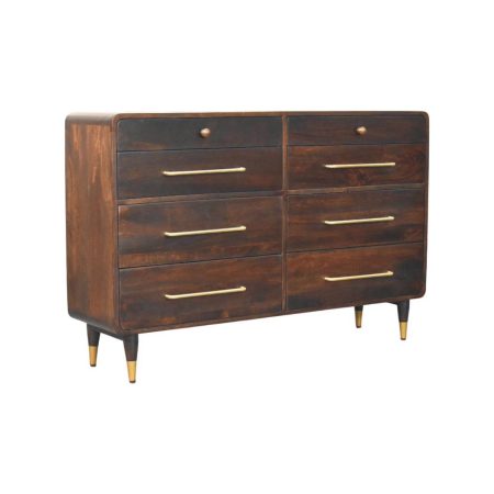 Hudson Velvet Mocha 8-Drawer Dresser