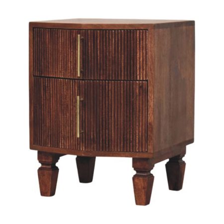 Harper Amber Oak Two-Drawer Nightstand