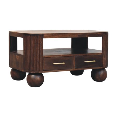 Sphere Leg California Walnut Coffee Table