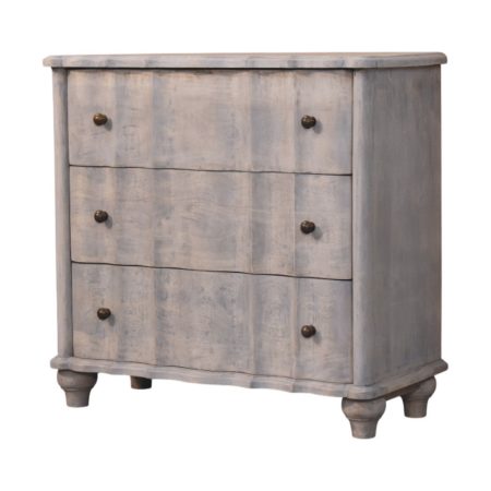 Curved Leg 3-Drawer Chest
