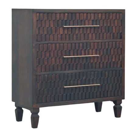Arno Carved 3-Drawer Chest
