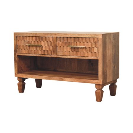 Arno Golden Teak Shoe Storage Bench