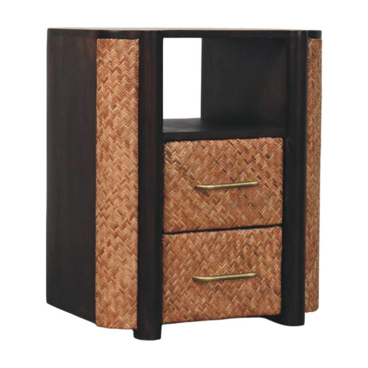 Rattan Curve Edge Nightstand - Image 2