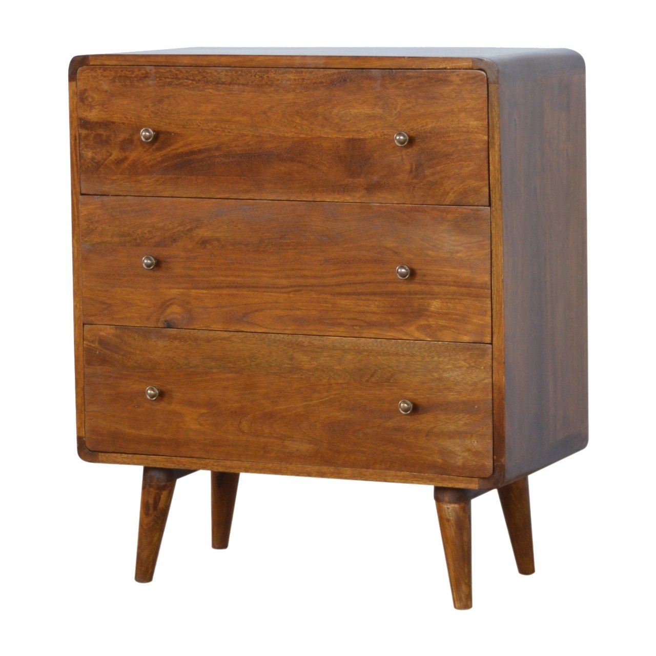 Curved Chestnut Chest of Drawers - Image 2