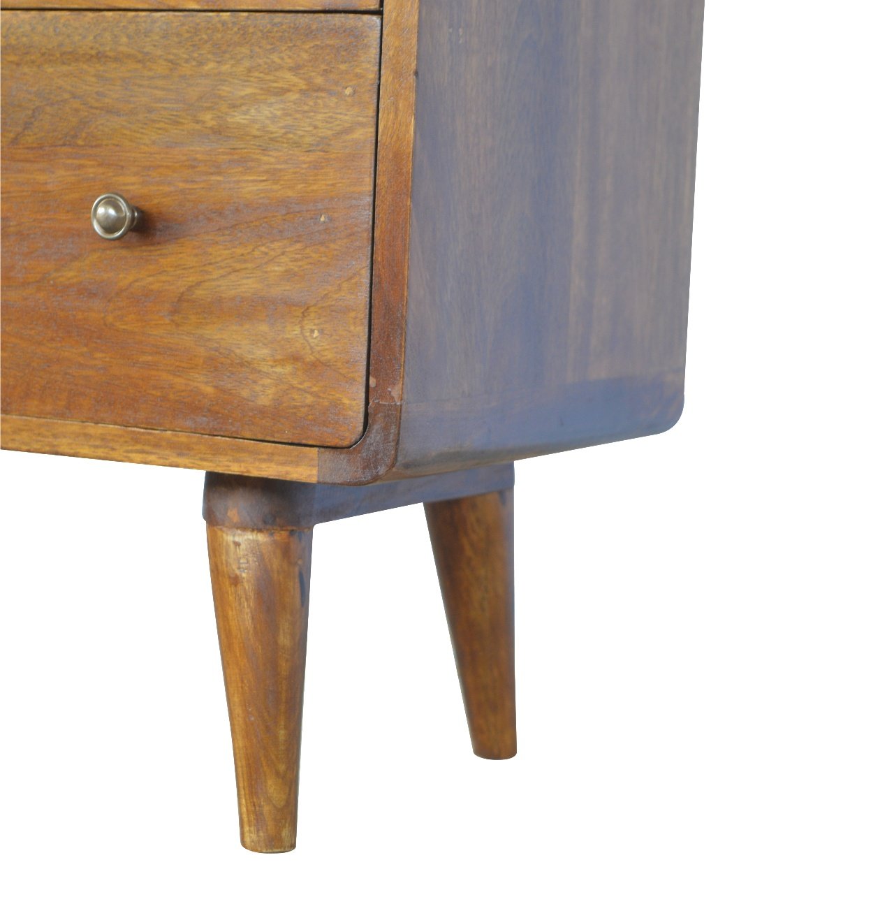 Curved Chestnut Chest of Drawers - Image 7