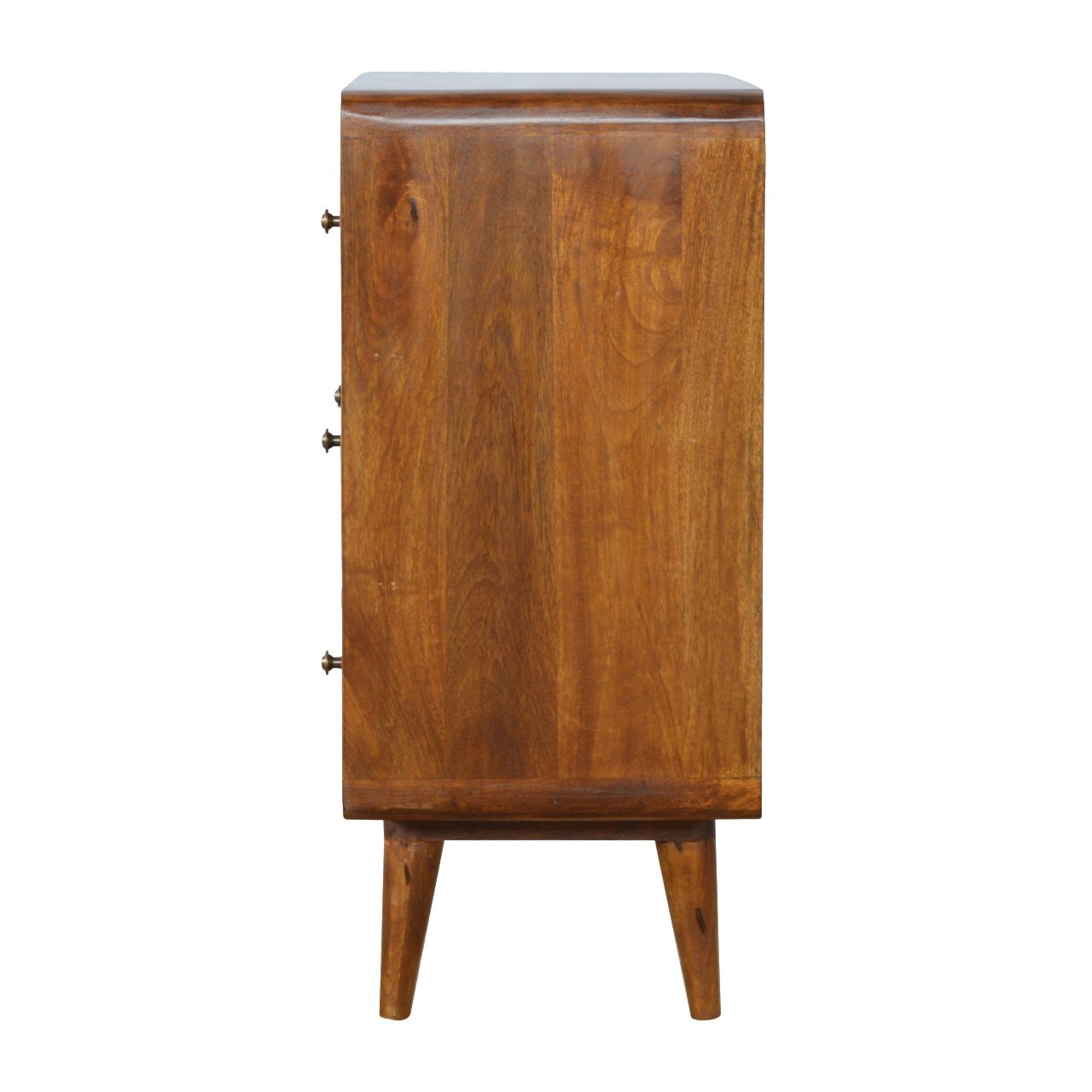 Curved Chestnut Chest of Drawers - Image 6