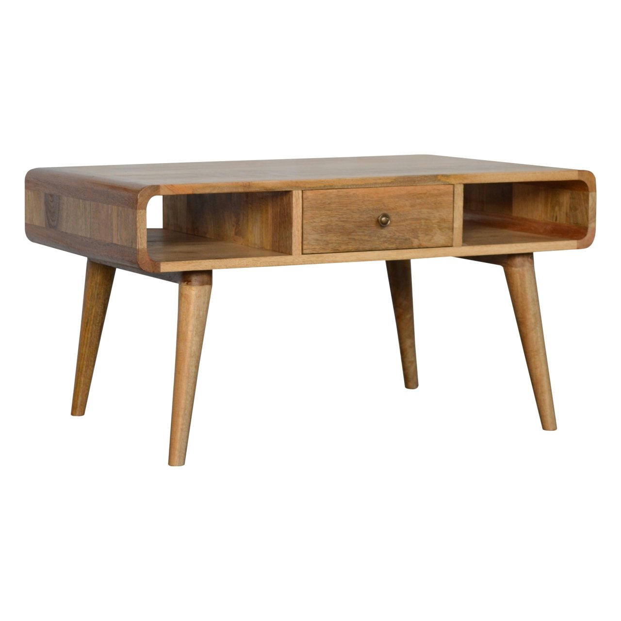 Dual-Drawer Centerpiece Table with Rounded Corners - Image 2